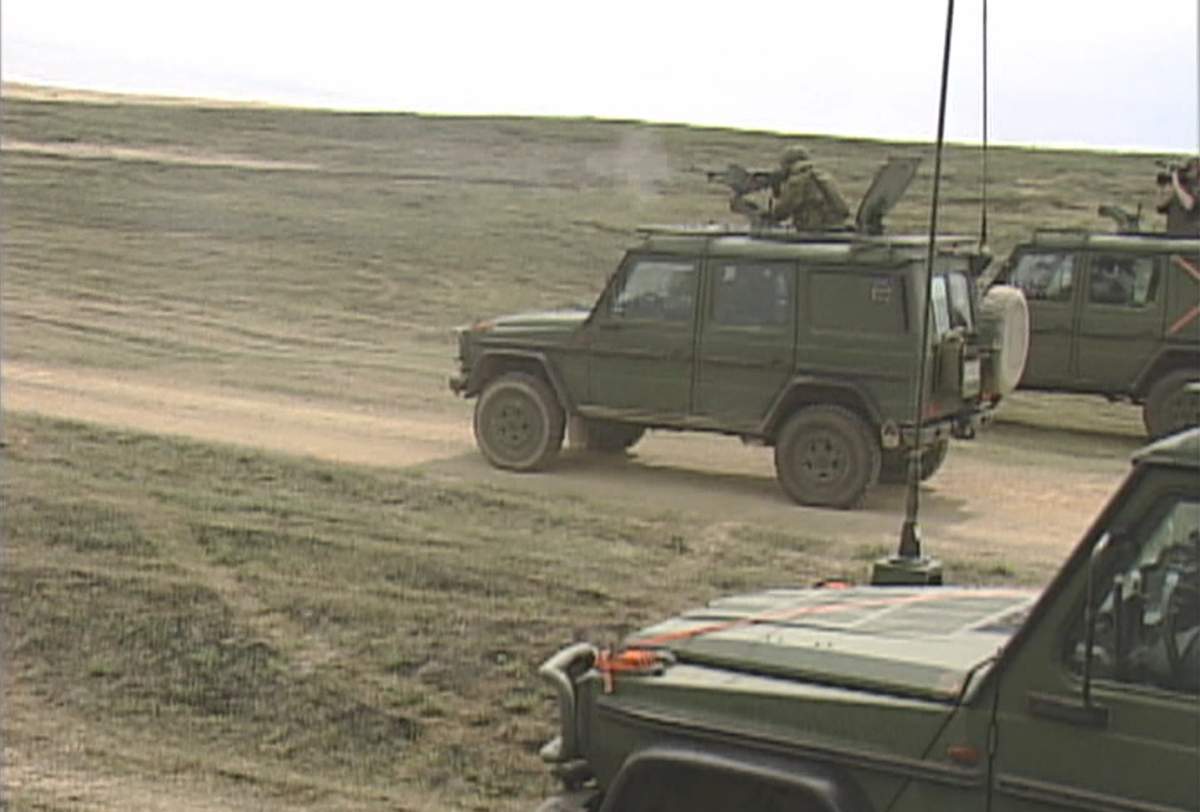 Canadian, British and other allied forces are seen taking part in live fire training at CFB Suffield in May 2010.