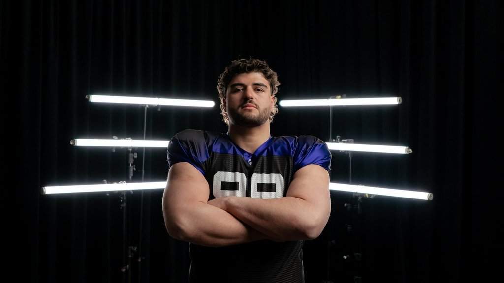 Canadian offensive lineman Giordano Vaccaro poses in this undated handout photo. THE CANADIAN PRESS/Handout — Levi Blustein, CFL.ca (Mandatory Credit).