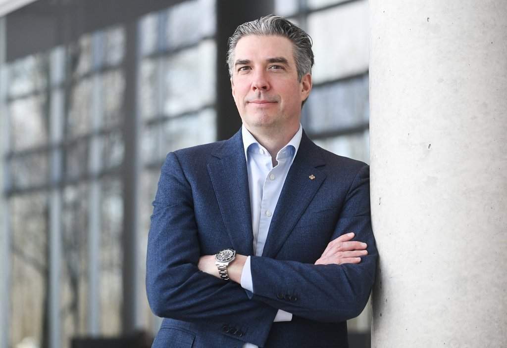 Émile Cordeau, CEO of Agropur, photographed at the co-operative’s headquarters in Longueuil, Que., on Monday, Feb. 9, 2026. The Canadian Press/Graham Hughes.