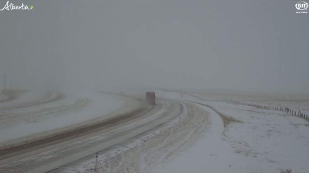 The nasty storm prompted Environment Canada to issue an "orange" snowfall warning for areas east of Calgary where the national weather agency said there were reports of snowdrifts up to 70 centimetres deep in some areas along the Trans Canada Highway.
