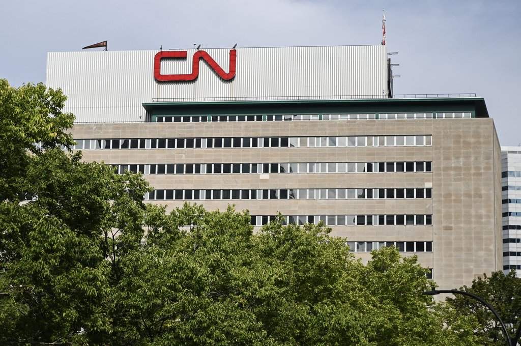 CN Rail headquarters in Montreal, Thursday, Sept. 19, 2024. THE CANADIAN PRESS/Graham Hughes.