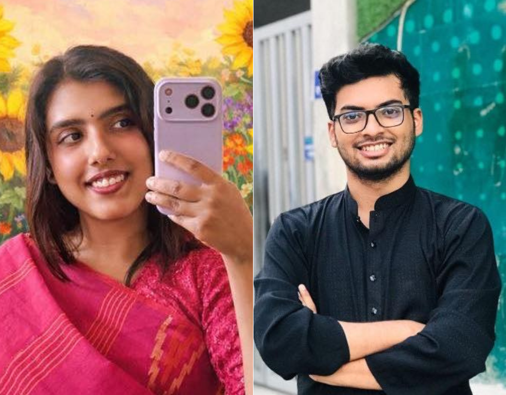 Left - missing University of South Florida student Nahida S. Bristy. Right - missing University of South Florida student Zamil Limon. Both are 27 and from Bangladesh.