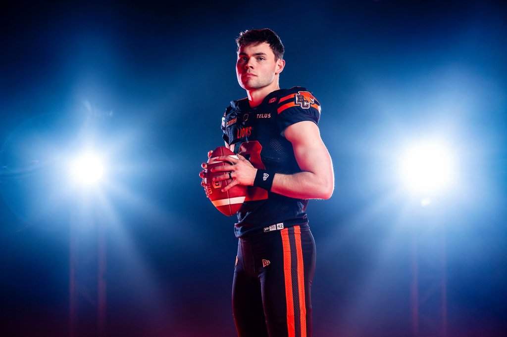 B.C. Lions quarterback Nathan Rourke is pictured in this handout photo, in Hamilton, Ont., on Wednesday, April 1, 2026. THE CANADIAN PRESS/Handout - CFL, Mark Blinch (Mandatory Credit).