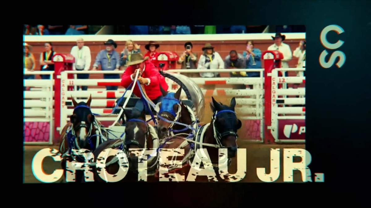 It was a record night for this year's Calgary Stampede canvas auction, with chuckwagon driver Rae Croteau Jr. smashing the record bid for a single tarp.