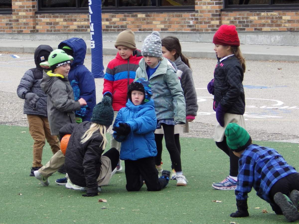 Kids playing in a park