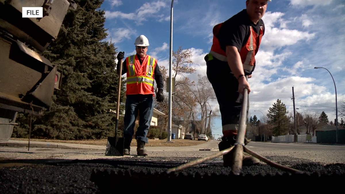 The city of Calgary says the same crews that repair potholes are also responsible for clearing the streets of snow, which mean's the recent snowfalls have them playing catch-up on potholes.