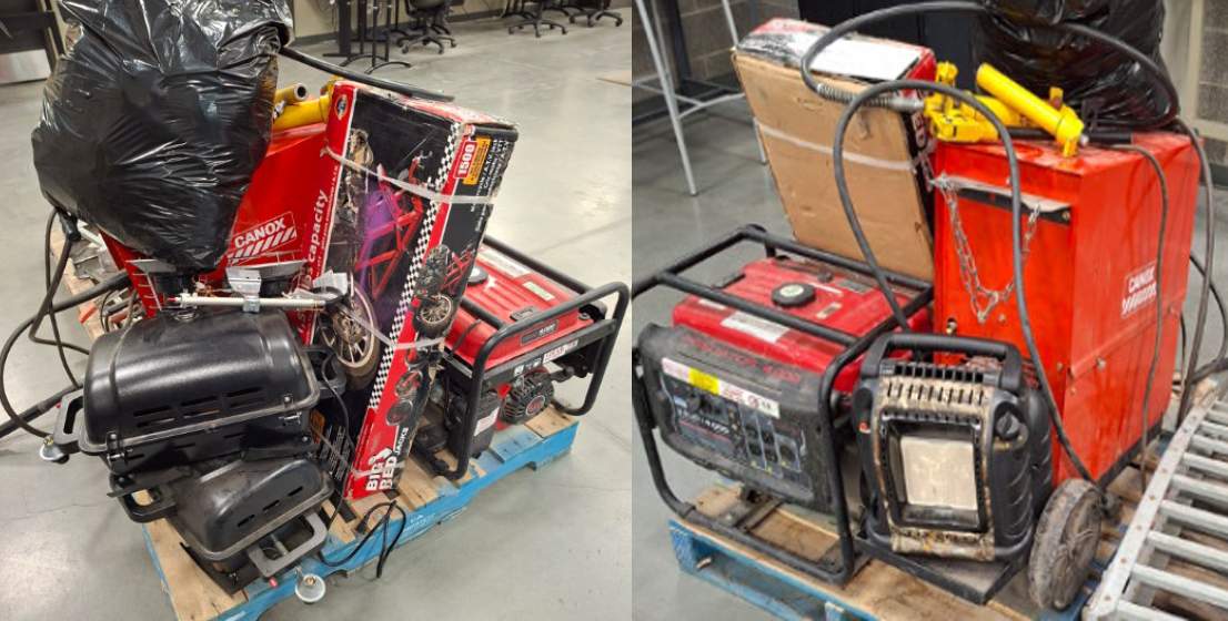 Calgary police allege the property that was seized was stolen during a recent break and enter and then advertised for sale through Facebook Marketplace.