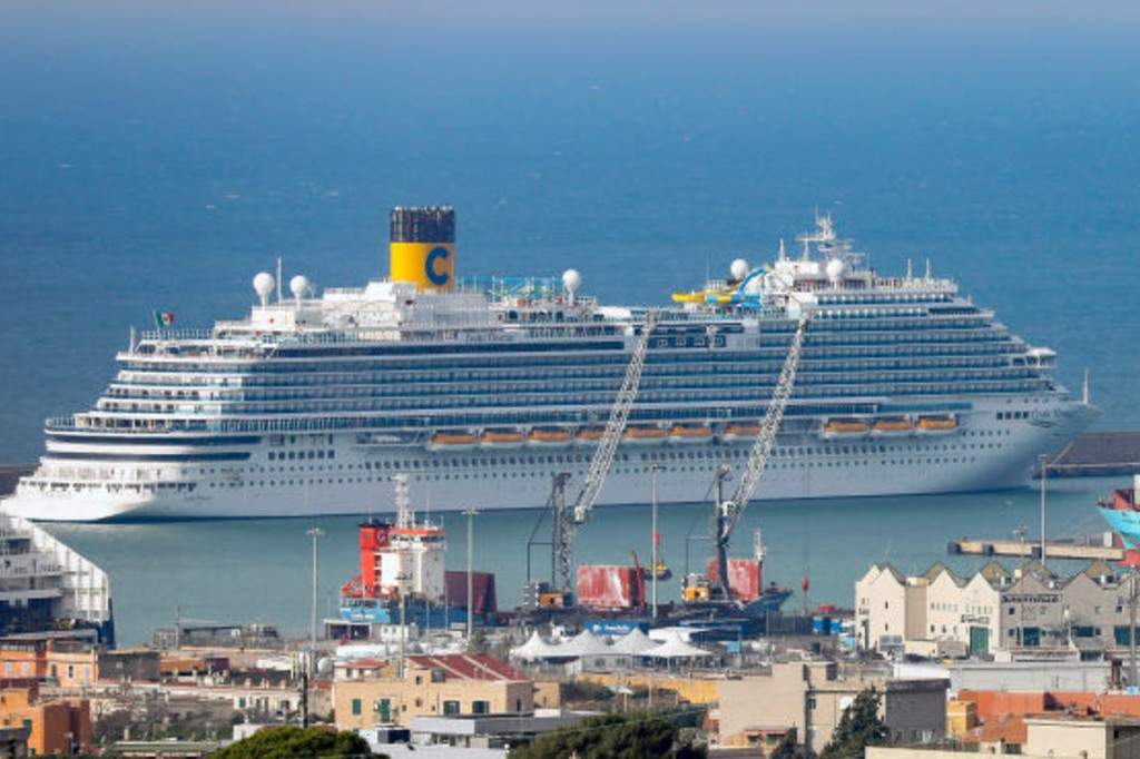 The Costa Firenze cruise ship, operated by Carnival Corp., docked at the port of Civitavecchia near Rome, Italy, on Monday, Feb. 22, 2021.