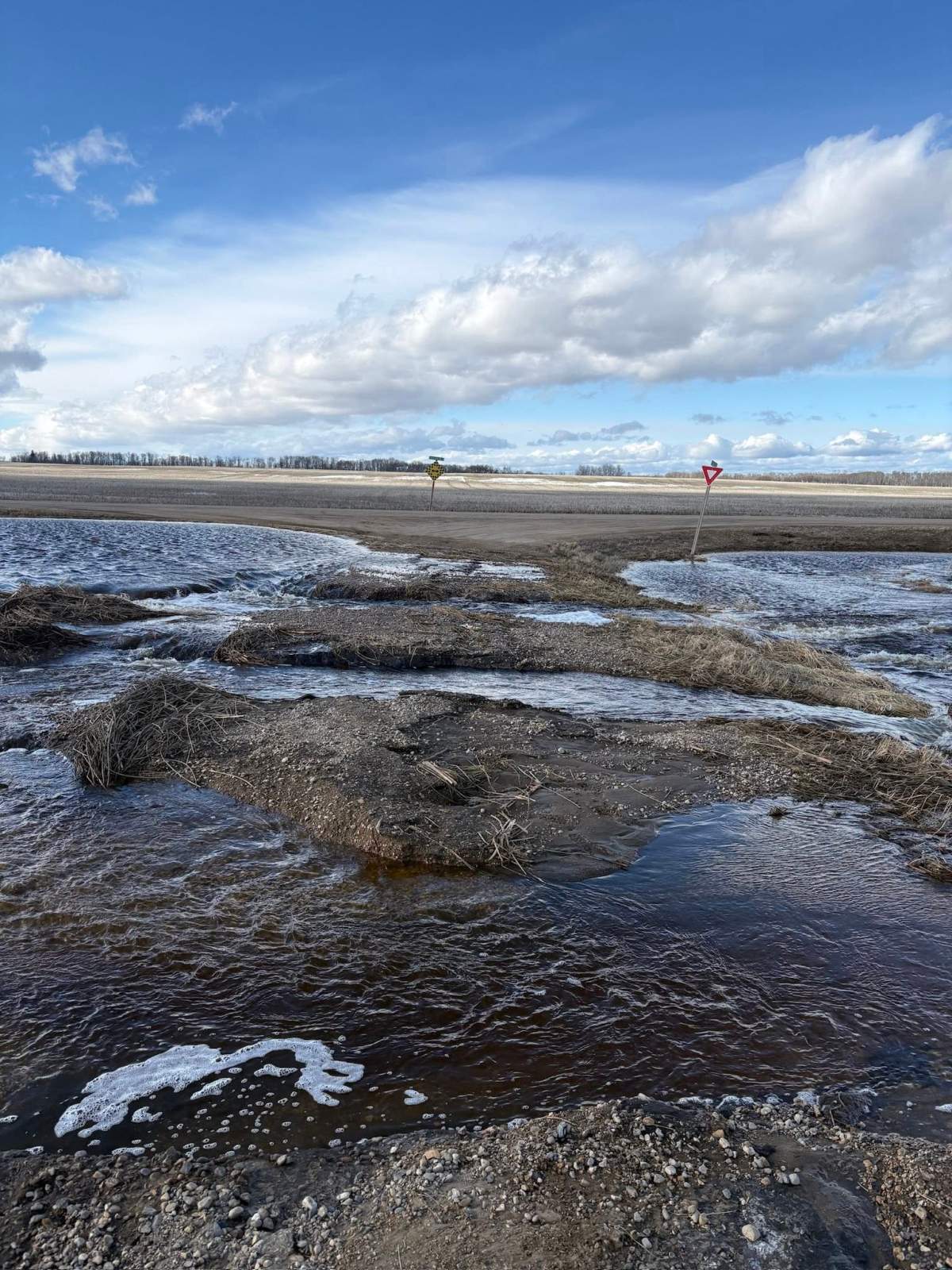 In the RM of Buckland, Sask., one resident described the flooding as "brutal."