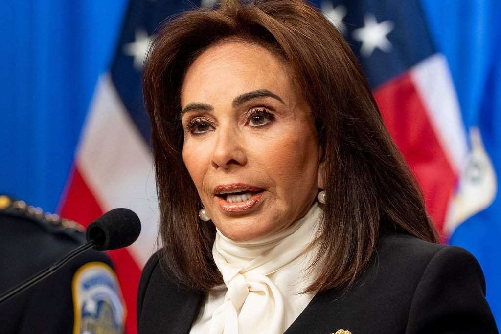 U.S. Attorney Jeanine Pirro speaks during a news conference at the Department of Justice, Thursday, Dec. 4, 2025, in Washington. (AP Photo/Alex Brandon).