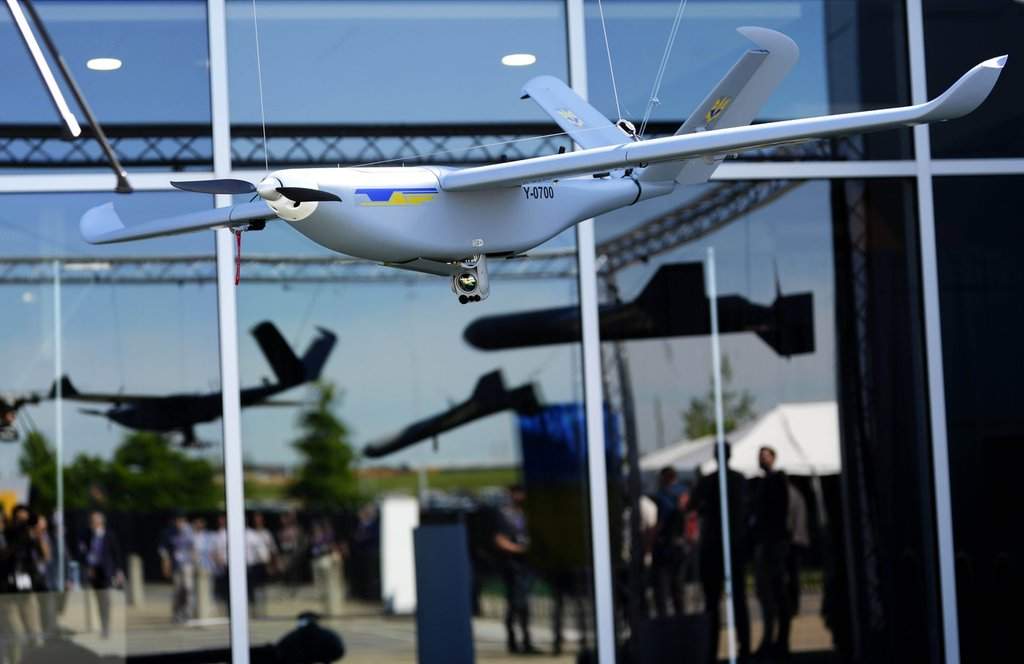 File photo — Airlogix's GOR UAV is displayed as people arrive at the Canadian Association of Defence and Security Industries annual defence industry trade show CANSEC, in Ottawa, on Wednesday, May 28, 2025. THE CANADIAN PRESS/Justin Tang.
