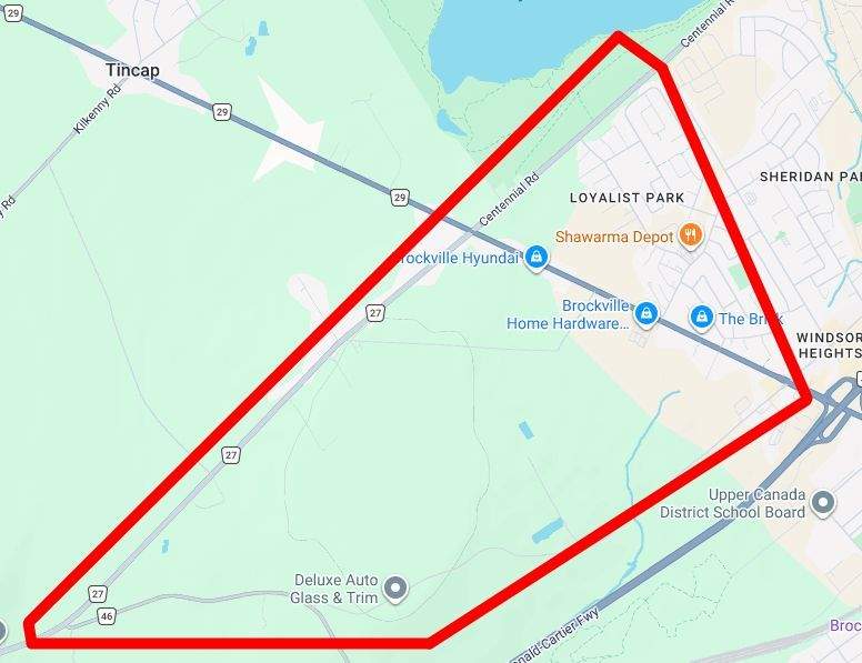 Brockville Police area of interest