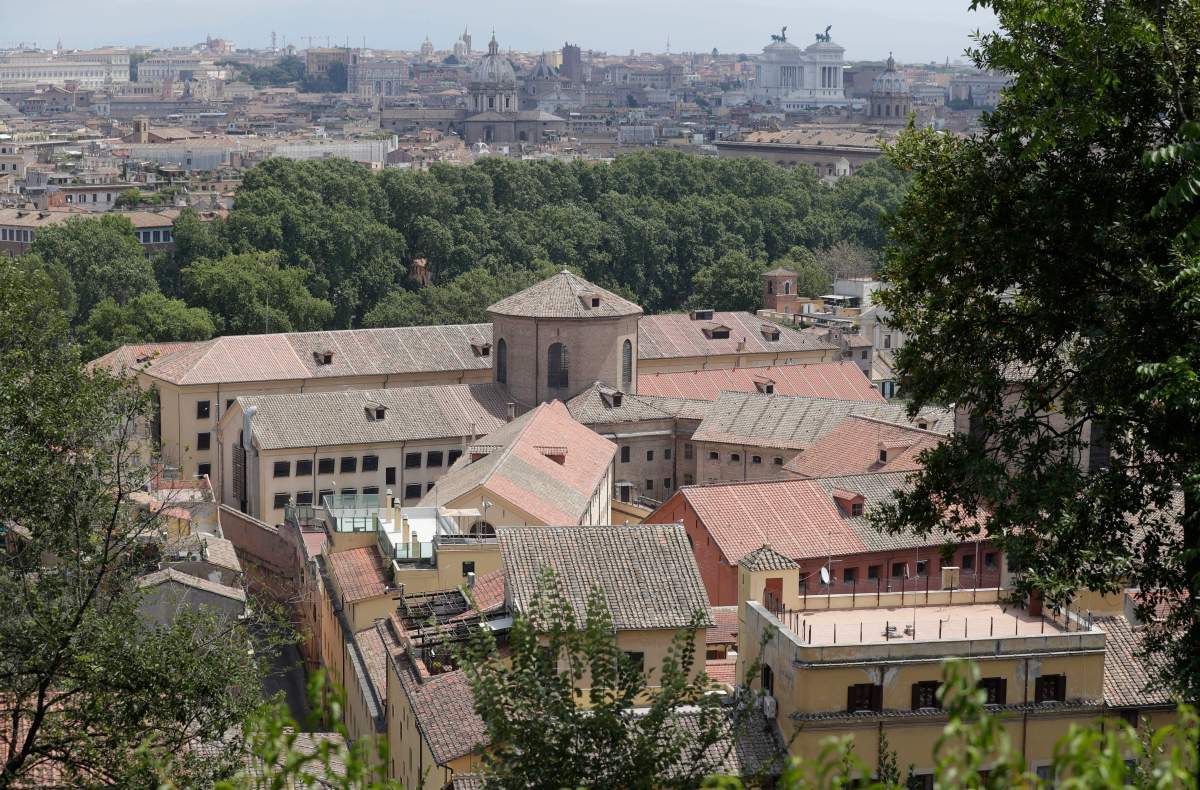 A view from the above of the Regina Coeli prison.