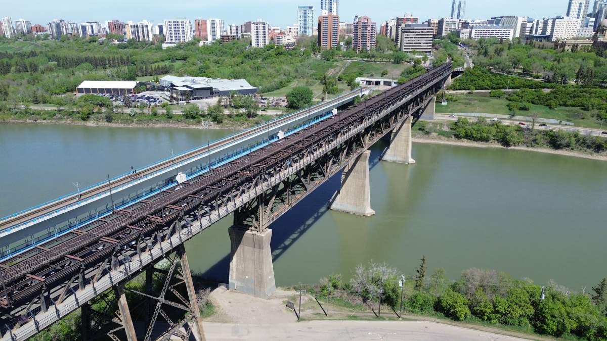 The High Level Bridge over the North Saskatchewan River in Edmonton, Alta. on Monday, May 25, 2026.