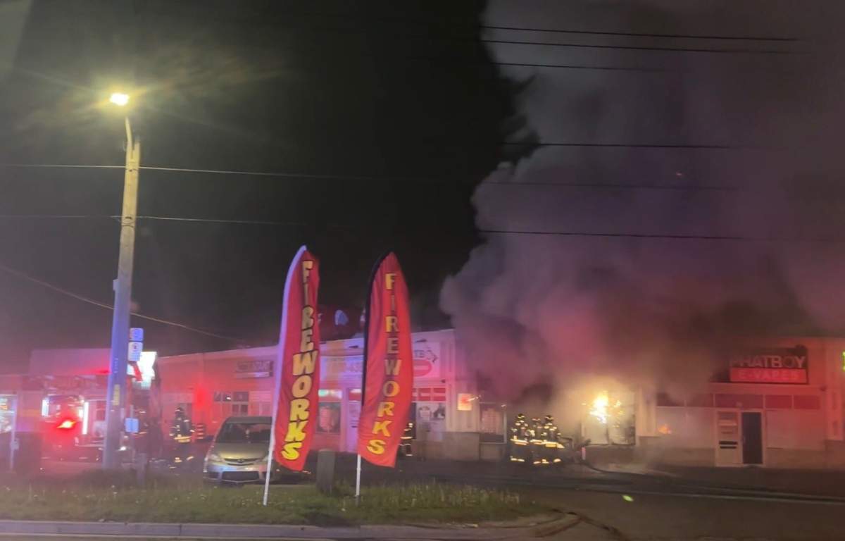 Albion Road fireworks fire