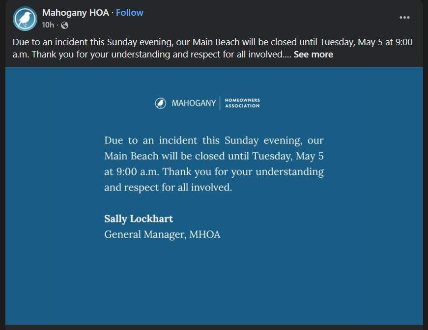 Mahogany Beach Homeowners Association