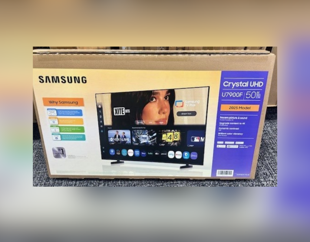 Dua Lipa on Samsung TV packaging. The British popstar is accusing the company of using her image to sell products without her knowledge or permission.