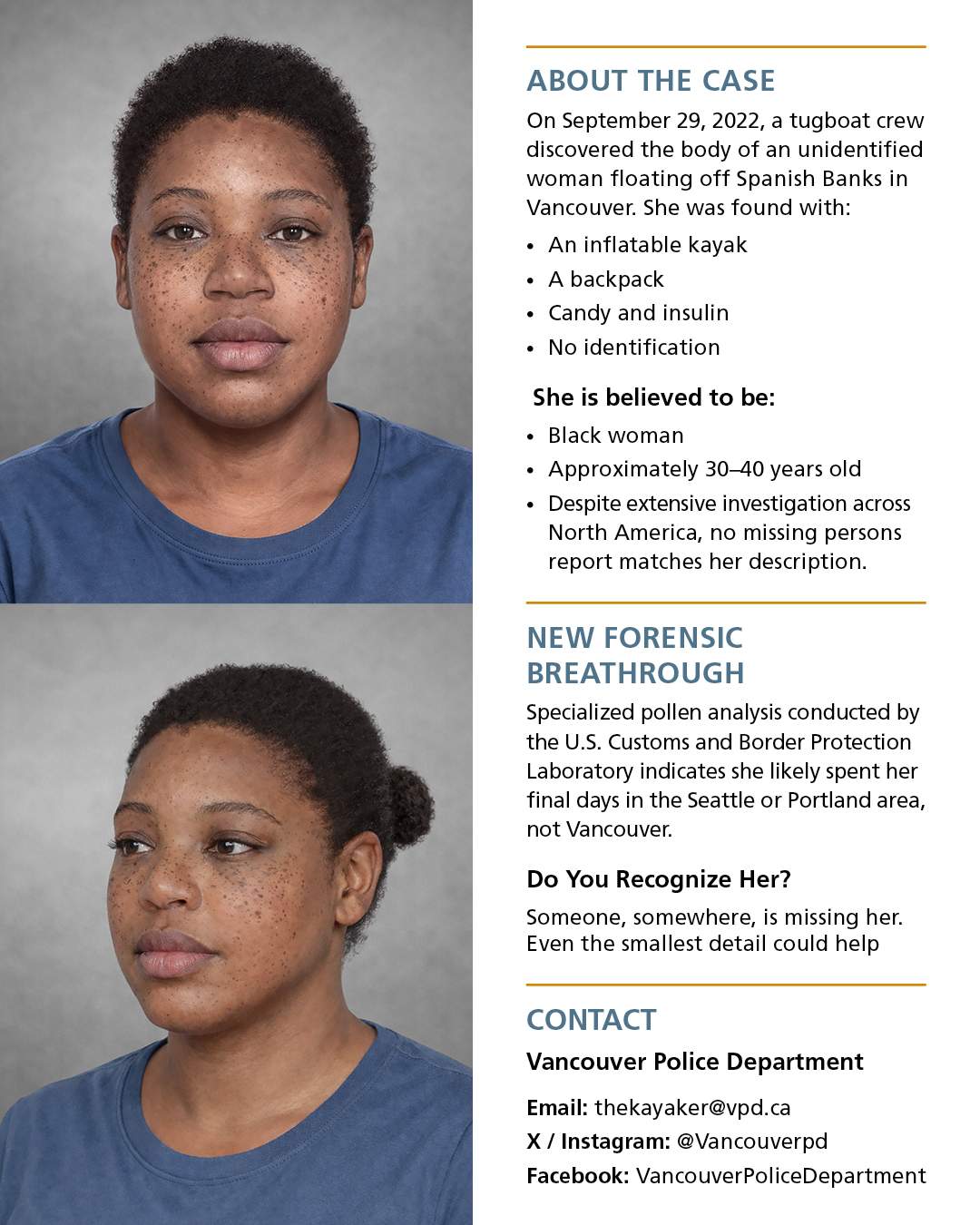 A look at the case of the unidentified woman found off the coast of English Bay in 2022.