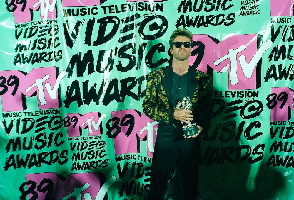 FILE Musician George Michael is honoured at the MTV Music Awards at the Universal Ampitheatre in Universal City, Calf., on Sept. 6, 1989. Michael had a successful solo career after skyrocketing to stardom with Wham! (AP Photo/Alan Greth).