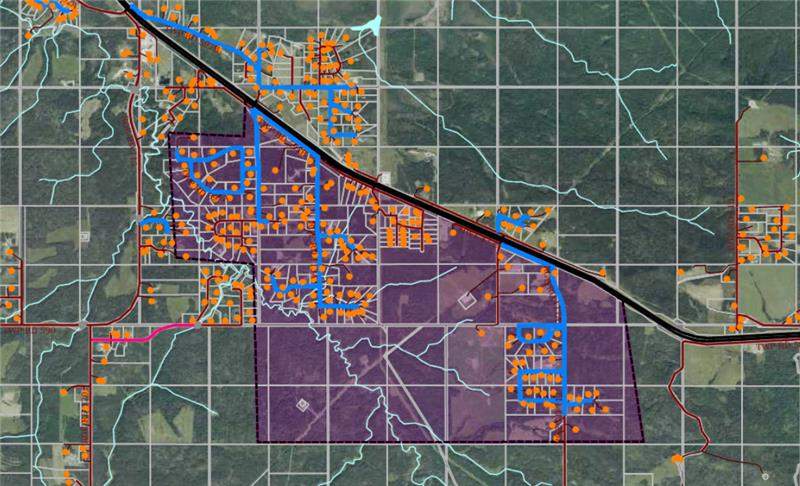The Woodlands County wildfire evacuation zone as of Monday, May 11, 2026.