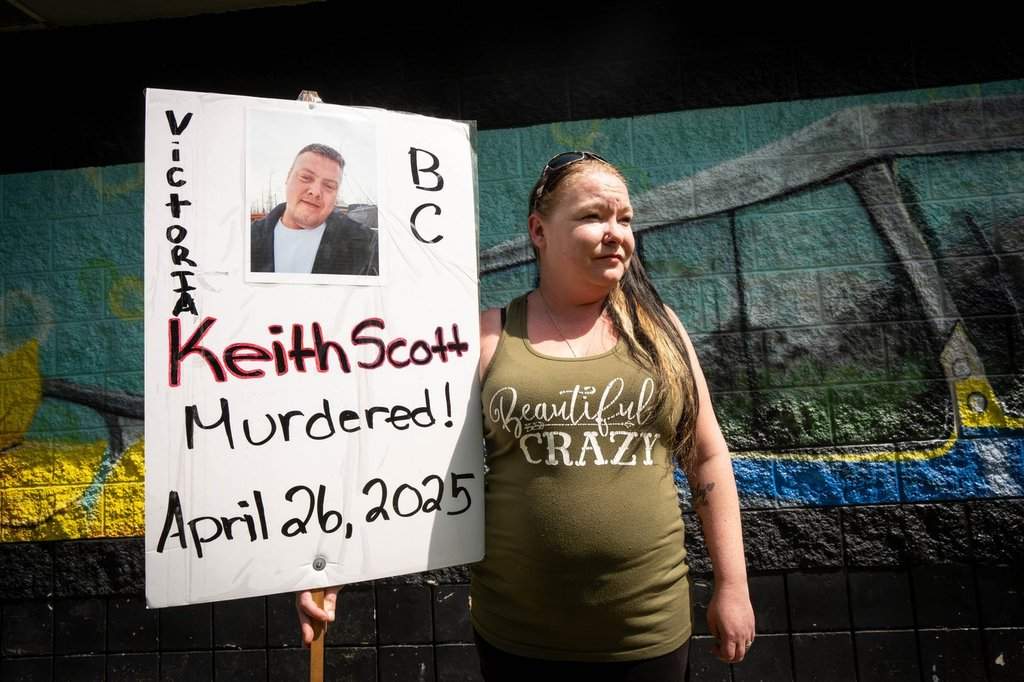 Lee Lucak poses for a picture in Langley B.C., on Friday, May 1, 2026. Lucak's cousin, Keith Scott, was found dead in a Victoria, B.C., supportive housing building in 2023. But while the homicide spurred reforms to B.C. tenancy laws, the crime remains unsolved. THE CANADIAN PRESS/Ethan Cairns.