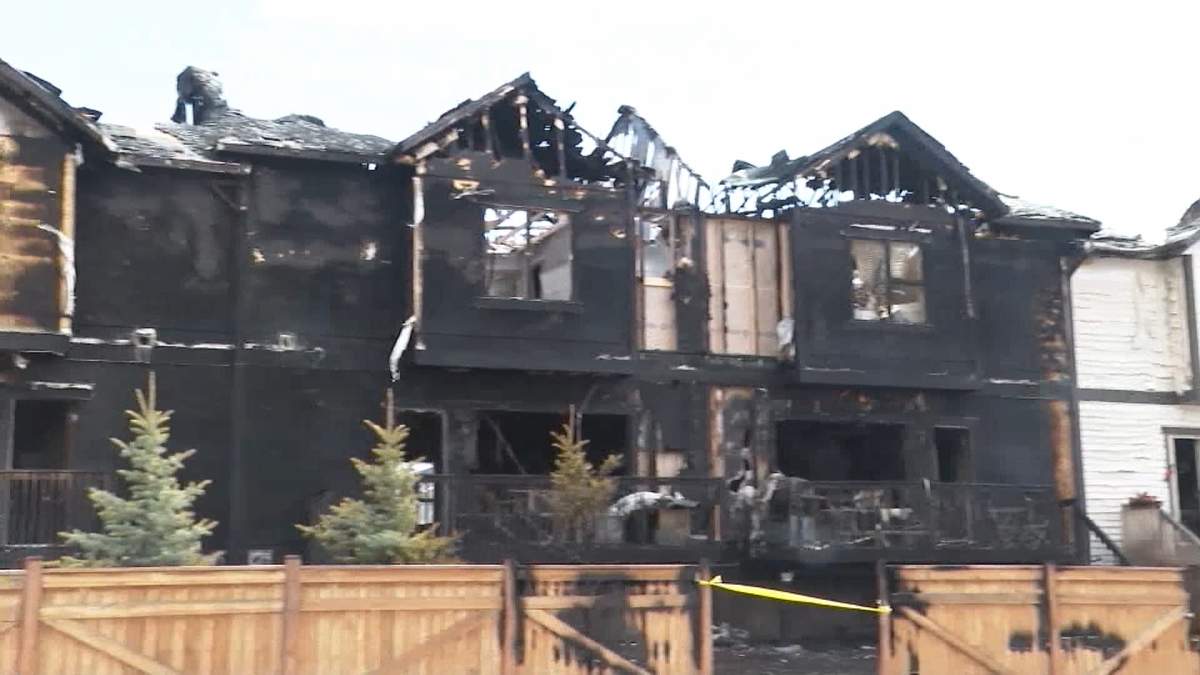 When the fire in the townhouse complex broke, at the same time a large amount of resources were already on scene at a brush fire west of town, Cochrane was forced to call for help from several neighbouring fire departments.