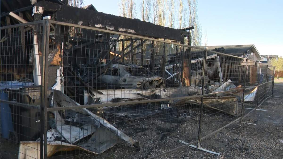 A huge fire early Tuesday morning in the southwest Calgary community of Silverado has destroyed or damaged several homes, garages and vehicles.