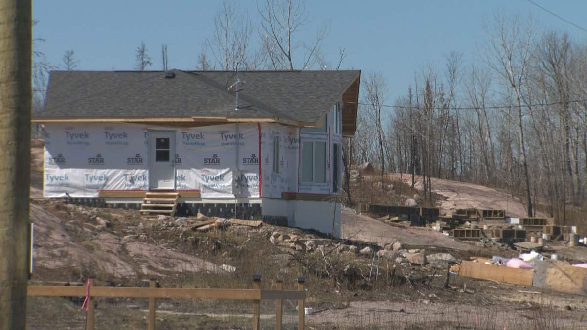 Many homes and cottages along Wendigo Road are already in the process of being rebuilt.