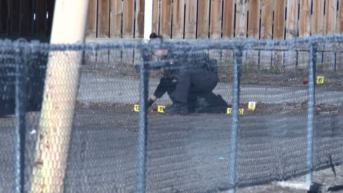 Investigators taped off a large area in the 2100 block of Woodview Drive SW for most of the day on Wednesday as they searched for evidence, but so far they have not found the weapon believed to be used in the stabbing.