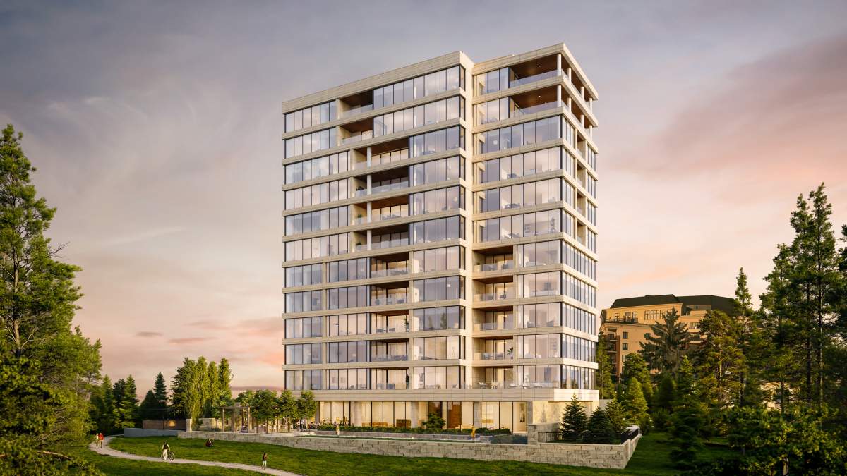 A rendering of The Clifton, a new luxury condominium in Edmonton.