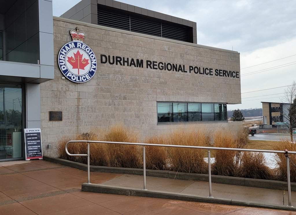 The Durham Regional Police East Division building is shown in Bowmanville, Ont. on Saturday March 15, 2025. 