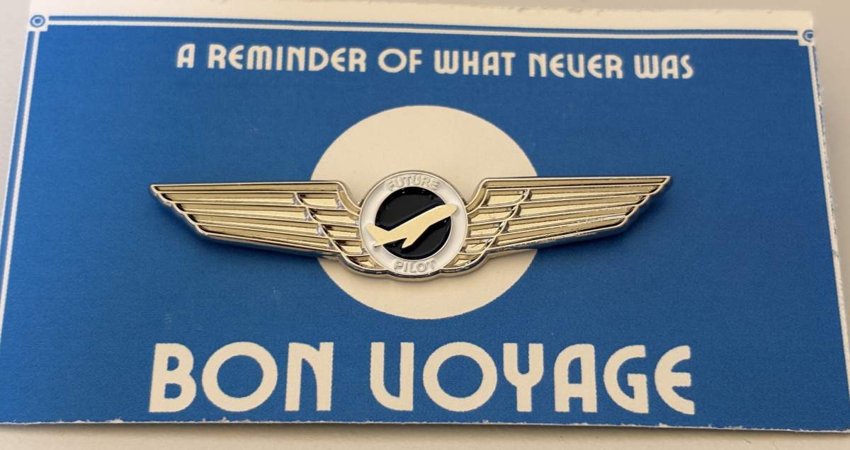 An image of the pilot wings the Ontario Liberals gifted to Premier Doug Ford.