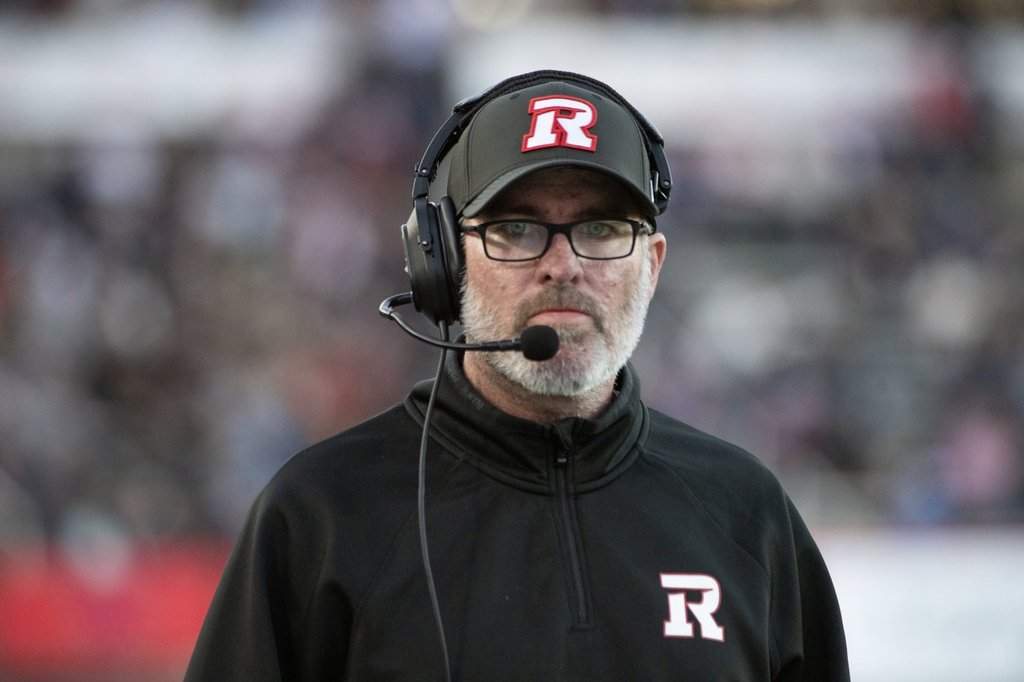Ottawa Redblacks head coach Ryan Dinwiddie looks on during first half CFL pre-season football action against the Montreal Alouettes in Montreal, Friday, May 22, 2026. THE CANADIAN PRESS/Peter McCabe.