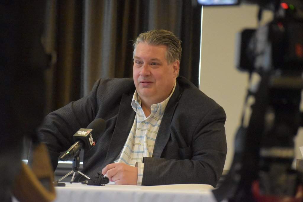 New Brunswick's child and youth advocate Kelly Lamrock speaks during a news conference, in Fredericton, on Thursday, May 28, 2026. THE CANADIAN PRESS/Eli Ridder.