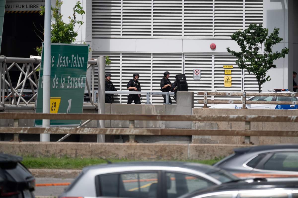 Police respond to a shooting in the Côte-des-Neiges district of Montreal on Monday, June 22, 2026.