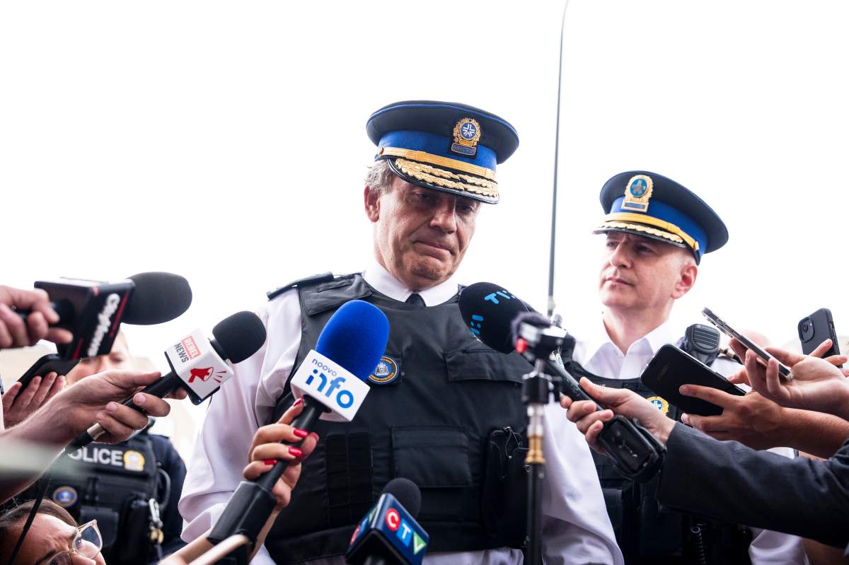 Montreal Police Chief Fady Dagher speaks to press following a shooting in Montreal on Monday, June 22, 2026.