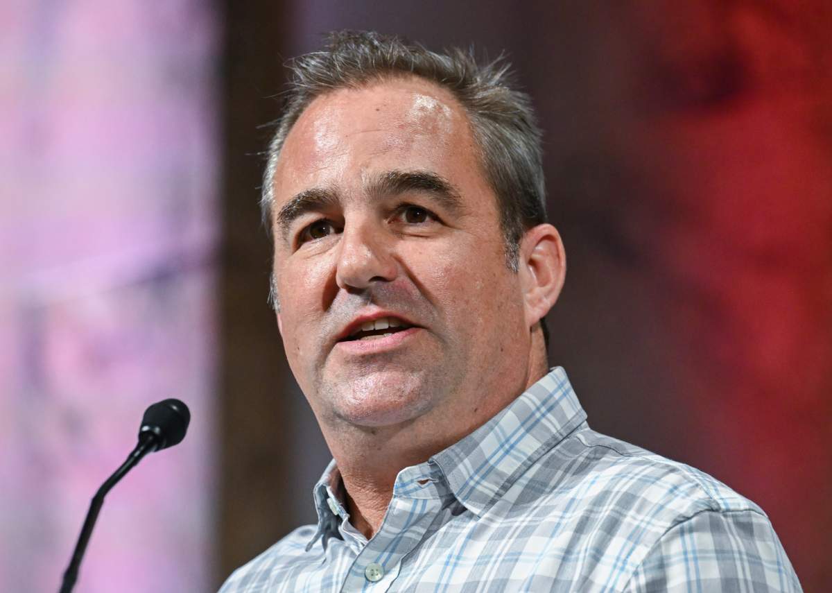 Montreal Canadiens co-owner Geoff Molson speaks during a ceremony naming Canadiens player Brendan Gallagher as a Citizen of Honour at City Hall in Montreal, on Thursday, June 25, 2026.