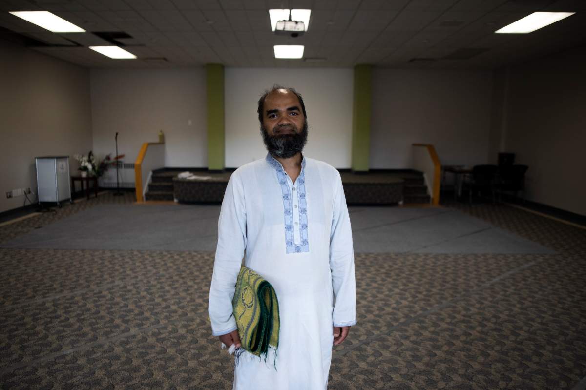 M Anisur Rahaman, the director of Regina City Jamia Masjid, poses for a portrait inside the centre in downtown Regina, on Friday, June 26, 2026.
