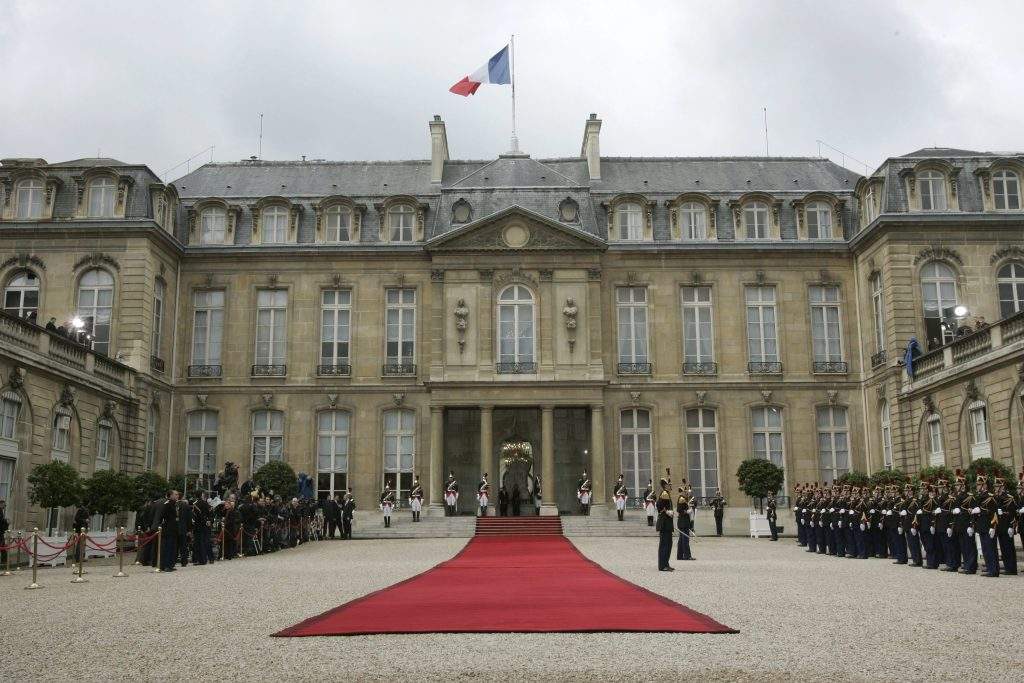 FILE – The Elysee Palace, which hosts the French presidency, is seen in Paris, May 16, 2007.