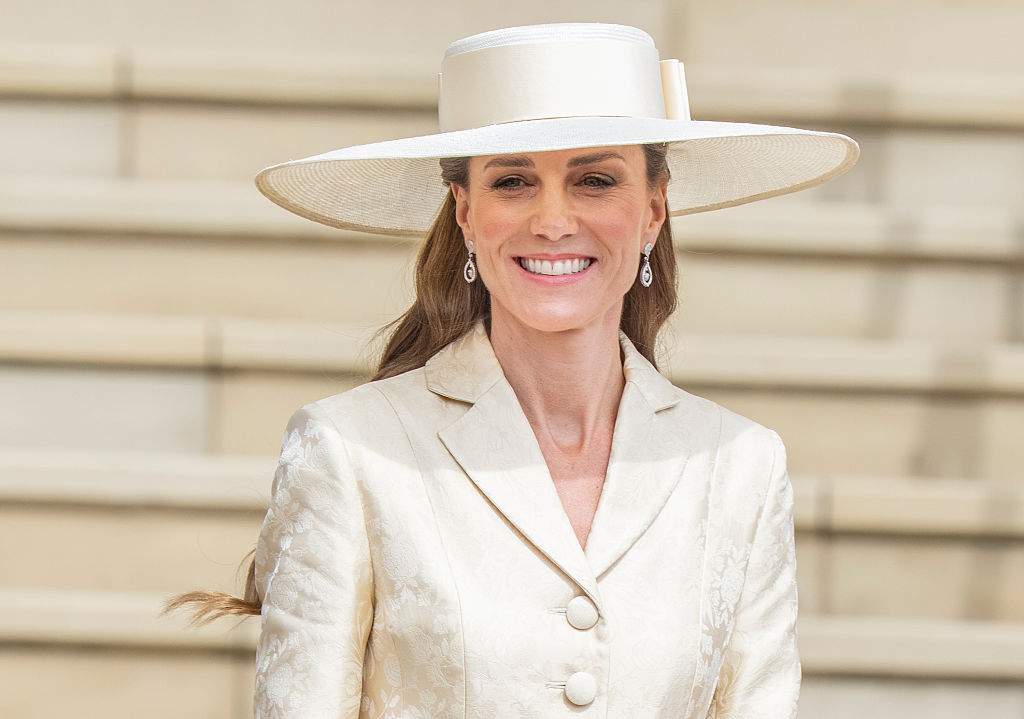 Catherine, Princess of Wales attends the Order of the Garter service at St. George's Chapel, Windsor Castle on June 15, 2026 in Windsor, England.