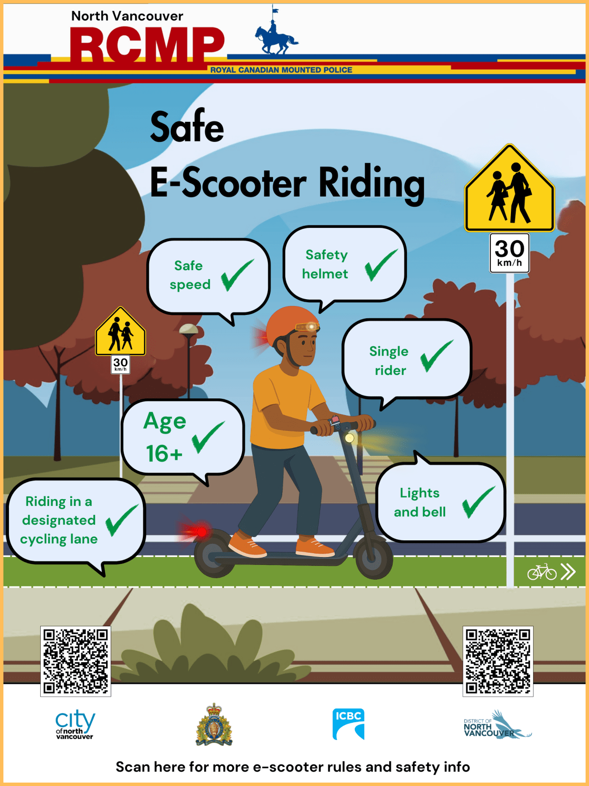 E-scooter safety tips.