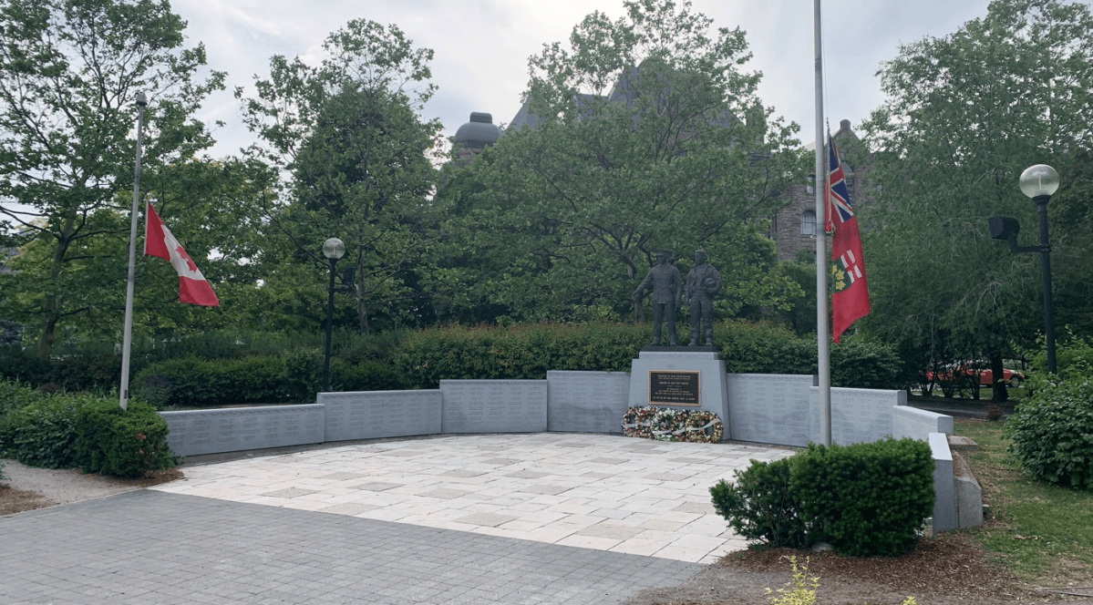 Flags at the Ontario Police Memorial are flying at half-mast in honour of Bali.