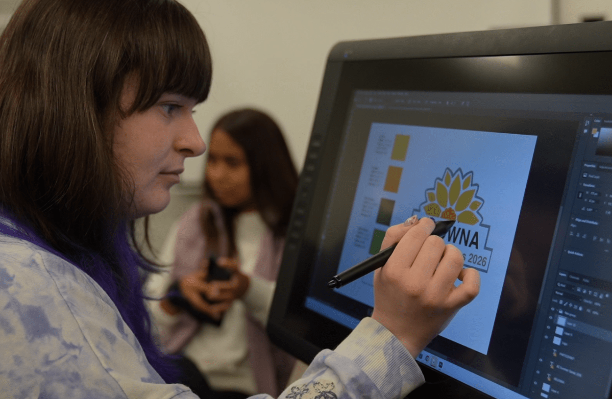 Natalie Roos who is part of the creative team designing some of the art that will be used in the BC summer games