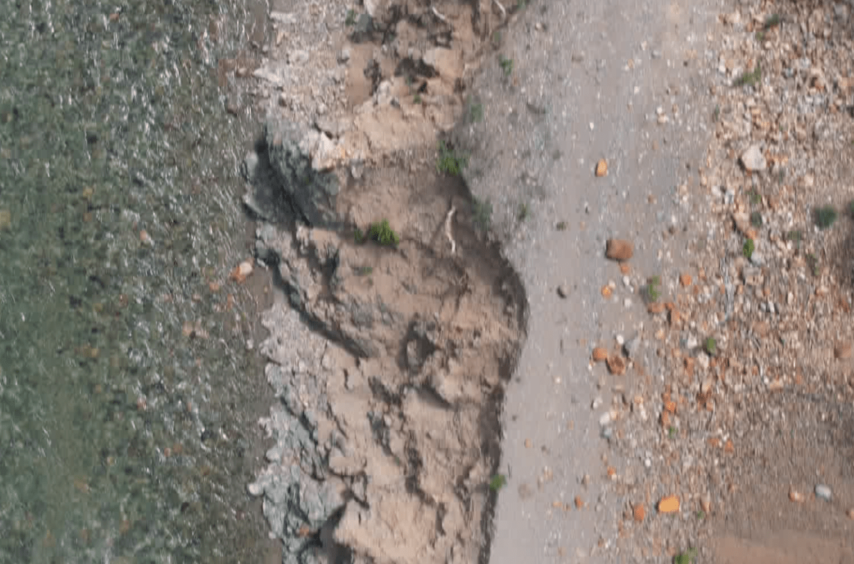 The KVR washed out right out side Coalmont BC
