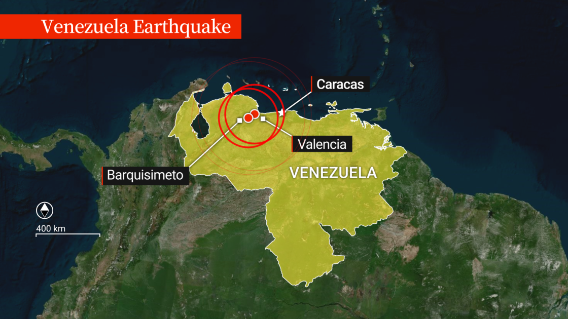 Map of earthquakes