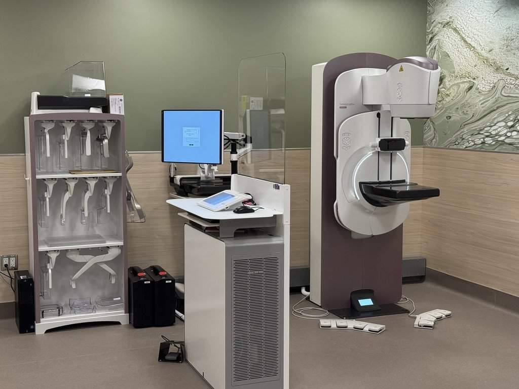 Empty mammogram room