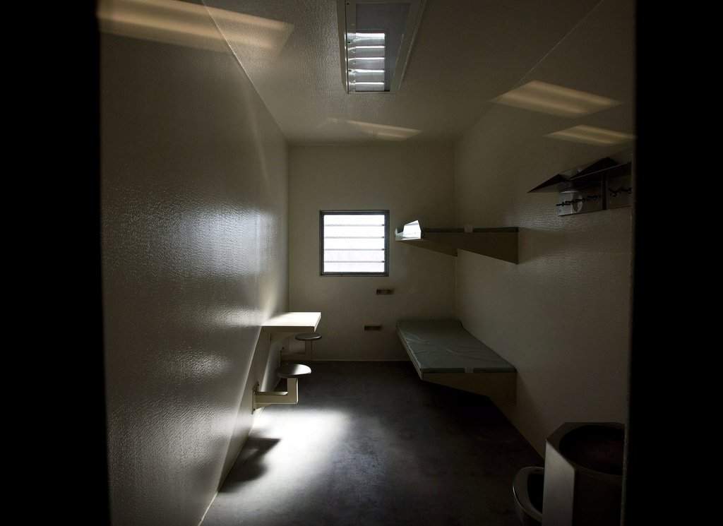 A view of a general population inmate cell is shown during a media tour of the Toronto South Detention Centre in Toronto on Thursday, Oct. 3, 2013. 