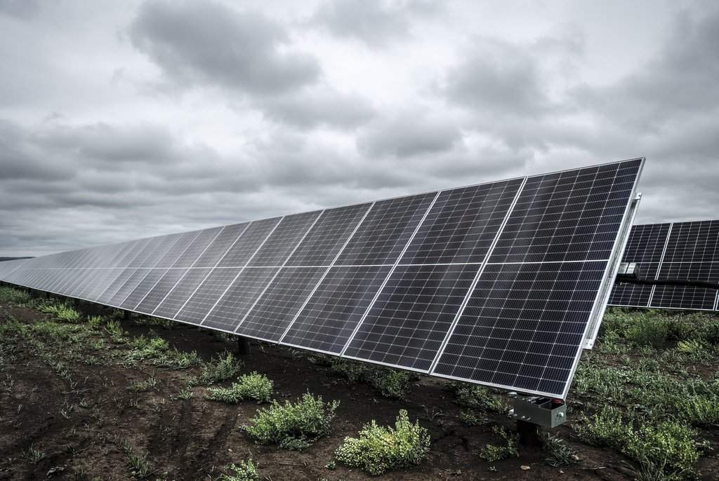 Solar panels are pictured in this file photo near Drumheller, Alta., Tuesday, July 11, 2023. THE CANADIAN PRESS/Jeff McIntosh.