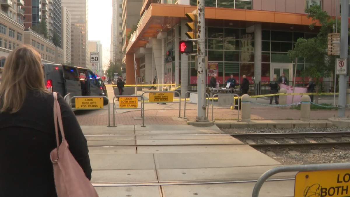 Calgary police had a large area taped off in downtown Calgary Tuesday morning after a body was discovered near the corner of Officers were called to the corner of 9 Street and 5 Avenue Southwest just before 5:30 a.m.