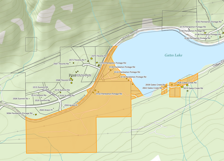 A look at the area under evacuation alert.